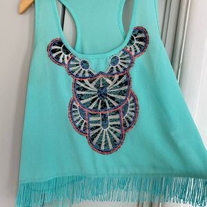 Cute crop top with fringe